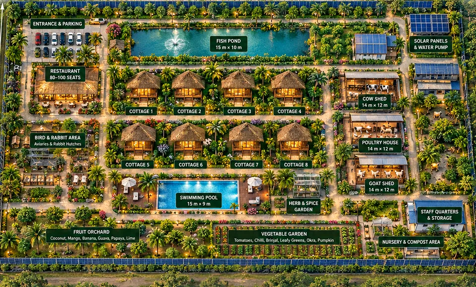 Artist’s impression of the whole Nature Nest estate from above