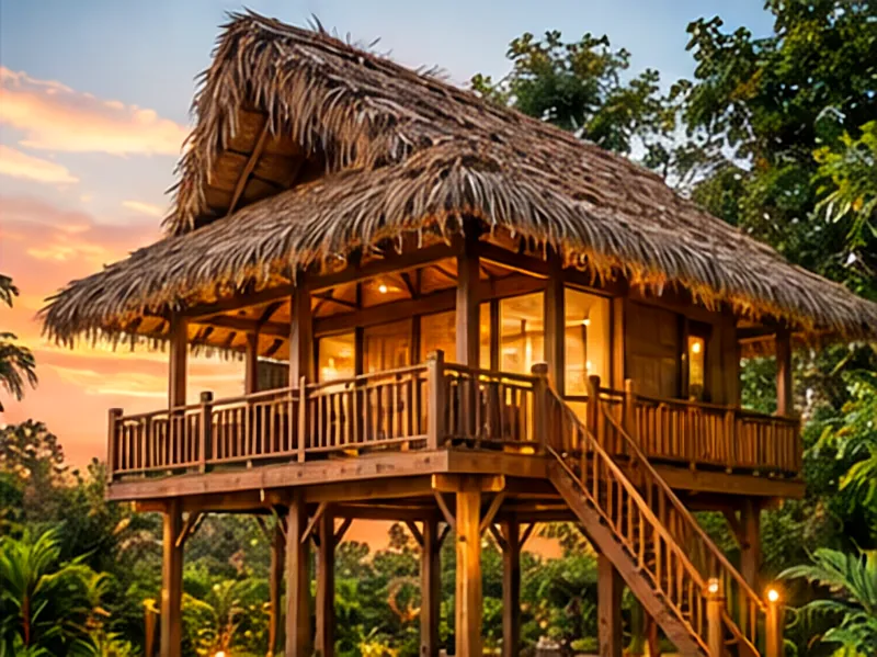 Artist’s impression of an elevated eco-cottage