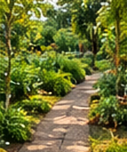 Artist’s impression of a path through the herb garden